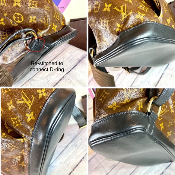 Louis Vuitton Montsouris GM backpack custom dyed black with organizer - Picture 8 of 16